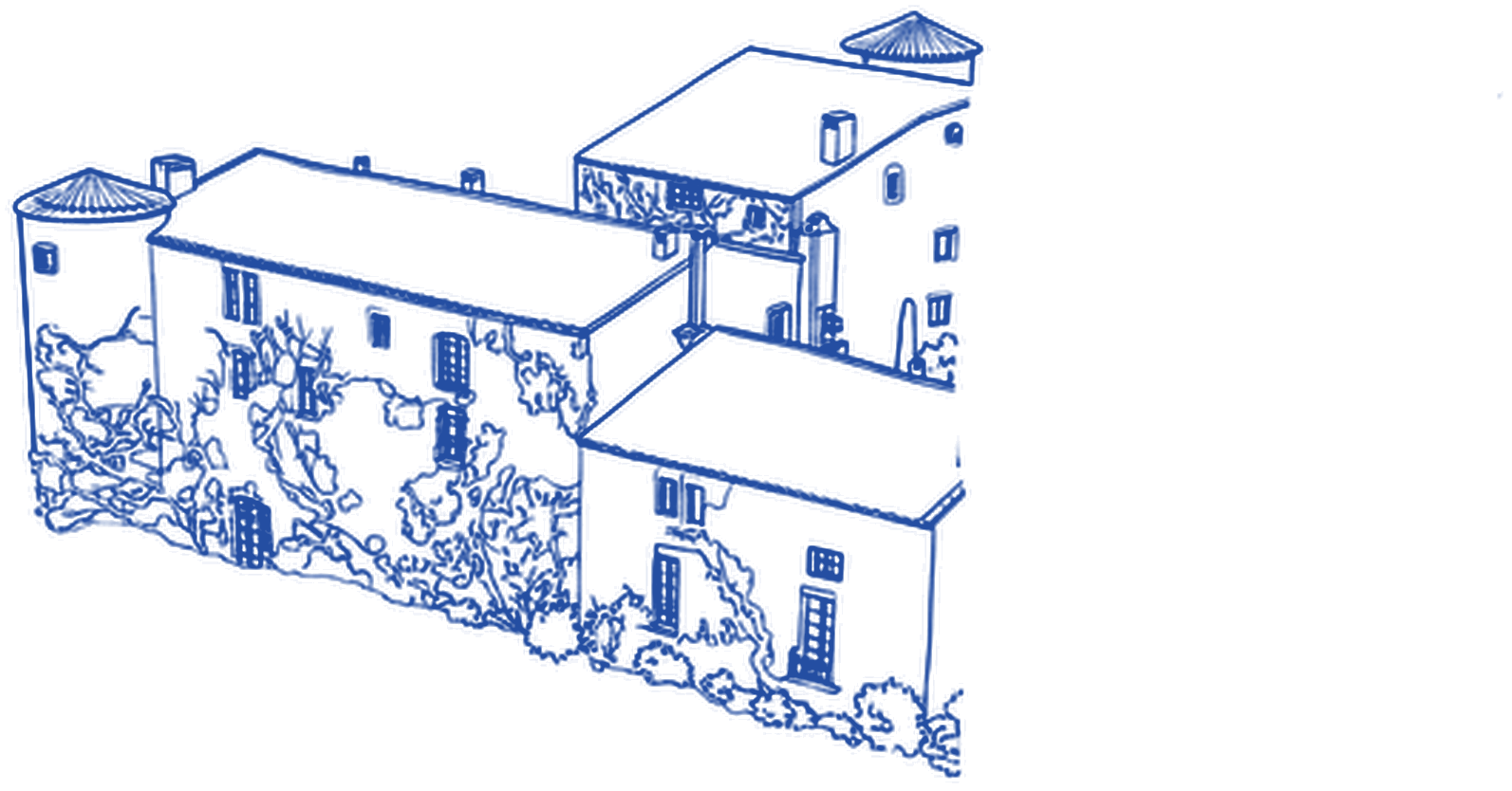 Line drawing of Chateau de Villarlong